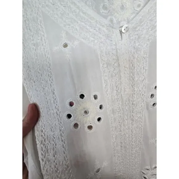 Nili Lotan Dress mirror detail size xs but is oversized maxi caftan - Picture 2 of 6